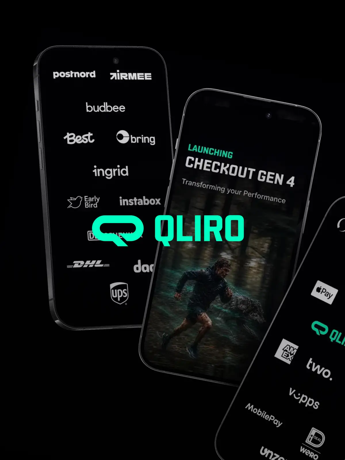 Qliro checkout i mobil, med betalsätt och fraktalternativ